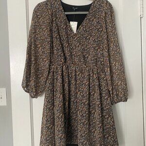 Madewell Short Dress with brown floral